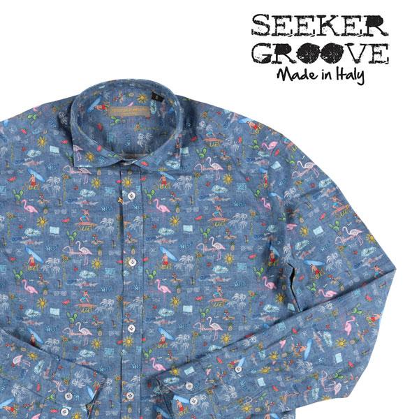 SEEKER GROOVE （シーカーグルーブ） 長袖シャツ 493 ブルー S 22726 【S2...