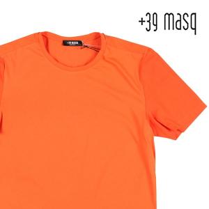 +39 masq（マスク） Uネック半袖Tシャツ T7004 オレンジ L 22770or 【S22772】｜utsubostock
