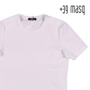 +39 masq（マスク） Uネック半袖Tシャツ T7004 ホワイト M 22770wh 【S22782】｜utsubostock