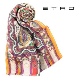 ETRO（エトロ） ストール 5021 マルチカラーパープル 23006pu 【S23007】｜utsubostock