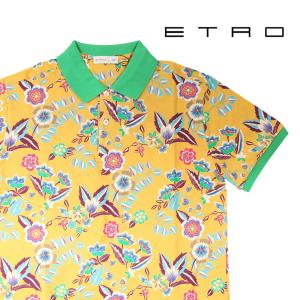 ETRO（エトロ） 半袖ポロシャツ 1Y040-4059 イエローグリーン L 【A23062】｜utsubostock