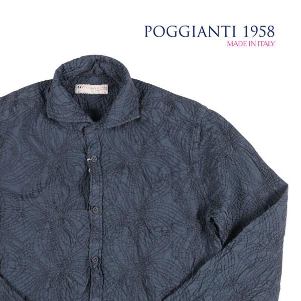 POGGIANTI 1958 （ポジャンティ 1958） 長袖シャツ PISA ネイビー 38 23...