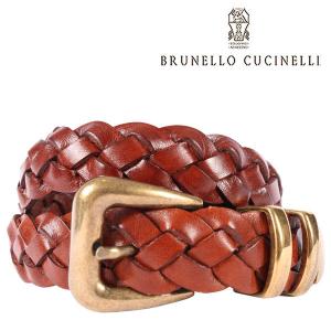 BRUNELLO CUCINELLI（ブルネロクチネリ） ベルト MAUMH253 ブラウン 105 23593 【A25488】｜utsubostock