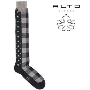 alto milano（アルトミラノ） ソックス AIAM1811UL ブラック x グリーン 23865gr 【A23865】｜utsubostock