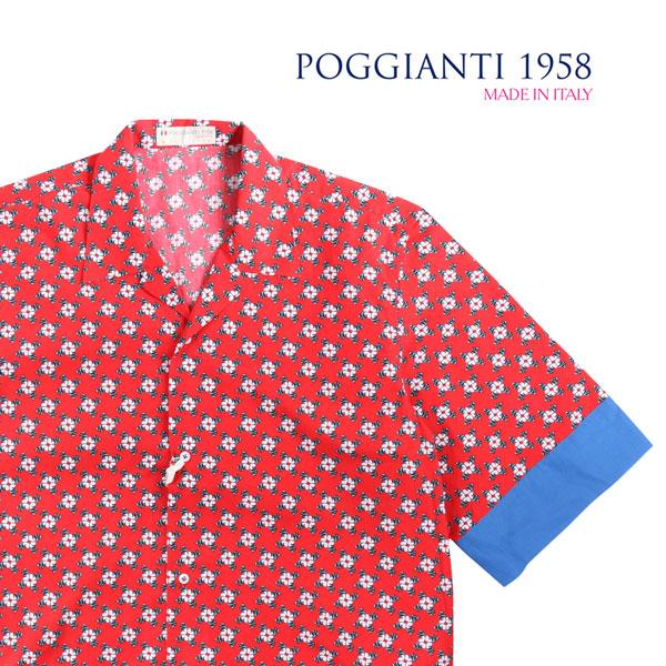POGGIANTI 1958 （ポジャンティ 1958） 半袖シャツ vicchio レッドxマルチ...