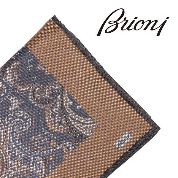 brioni（ブリオーニ） ポケットチーフ 08A900741Y イエロー x ネイビー 24066...