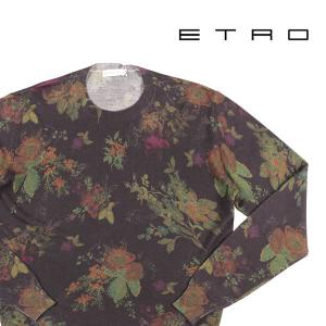 ETRO（エトロ） 丸首セーター 1M064 ダークブラウン x マルチカラー S 24142 【W24142】｜utsubostock
