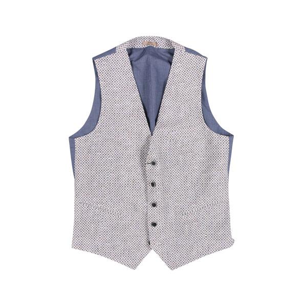 ROSI COLLECTION （ロージコレクション） ジレ BENNY Dis103 ホワイトxブ...