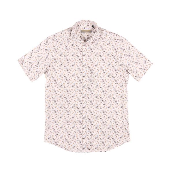 SEEKER GROOVE （シーカーグルーブ） 半袖シャツ 150 S/S ホワイトxブラウン M...