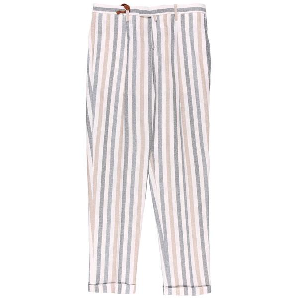 B SETTECENTO（ビーセッテチェント） パンツ CA750-9547 ホワイト x マルチカ...