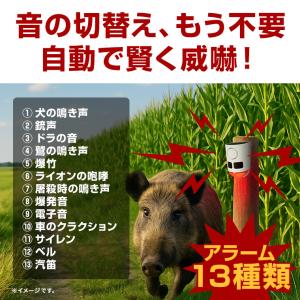 動物撃退器 防犯 害獣 アラーム ソーラー 人...の詳細画像2