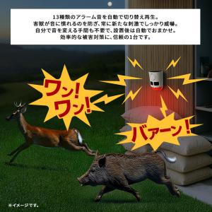 動物撃退器 防犯 害獣 アラーム ソーラー 人...の詳細画像3