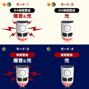 動物撃退器 防犯 害獣 アラーム ソーラー 人...の詳細画像4