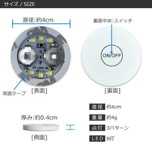 光る ボトル ステッカー 防水 4cm 6LE...の詳細画像3