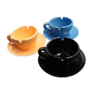 GUILTY PARTIES マグカップと灰皿 セット インテリア灰皿 コーヒーカップ風灰皿 喫煙グッズ 灰皿 : 電光ホーム