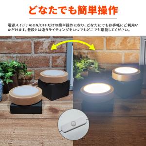光る 木製 台座 丸型 円型 台座 カーブ 照...の詳細画像3