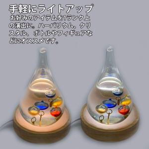 光る 木製台座 LED台座 丸型(60mm) ...の詳細画像2