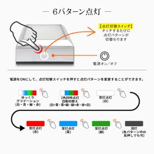 光る LED台座 四角型 6.8cm 4灯 電...の詳細画像4
