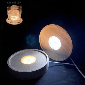 光る 木製台座 丸型(L100mm縁付) LE...の詳細画像3