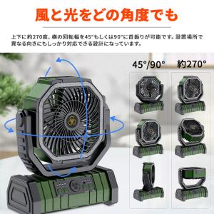 LED アウトドア扇風機 リモコン付 タイマー...の詳細画像5