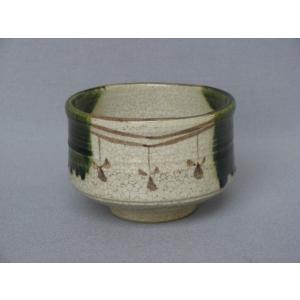 抹茶碗 お茶道具 和陶器 和モダン /織部渋入抹茶碗