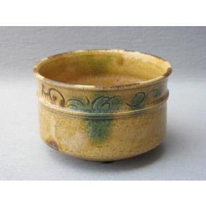 飯碗 茶碗 湯呑 和陶器 和モダン /黄瀬戸胴〆茶碗
