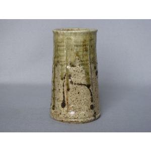 加藤舜陶 灰釉 彫文 壷 花瓶 花器 花入 花生 共箱 陶器 陶芸 作家