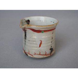徳利 盃 ぐい呑 酒器 和陶器 和モダン /赤絵楽描き片口注器