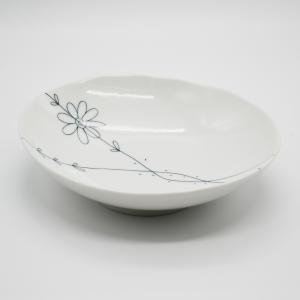 美濃焼 雪粉引 4寸浅鉢 和食器 おしゃれ モダン シンプル : 食器 高橋