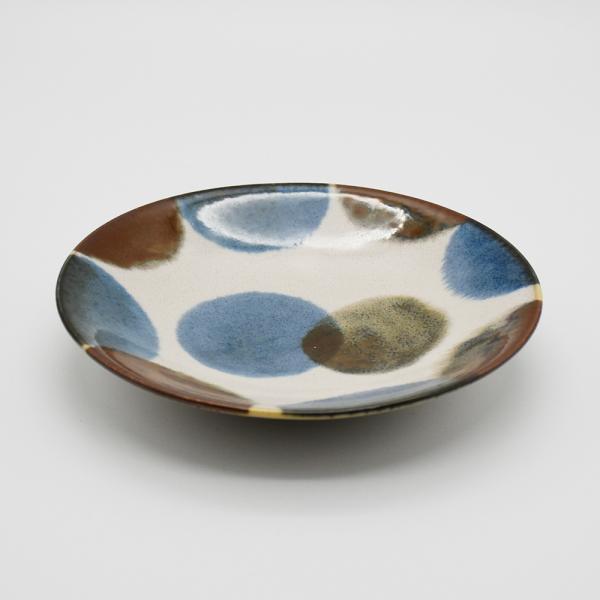 筆青　点打　４寸プレート 手描き器 食器 おしゃれ 皿  美濃焼 ブランド 和食器 洋食器