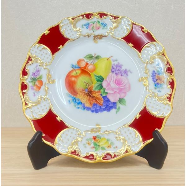 大倉陶園　くだものマロン　金彩プレート　箱不良