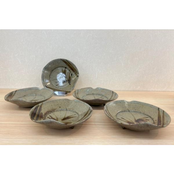 唐津焼　絵唐津　なぶり向付　太郎右衛門　快山窯