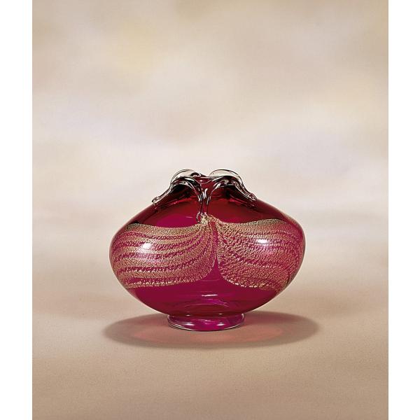 津軽びいどろ　花器　F79632　金花