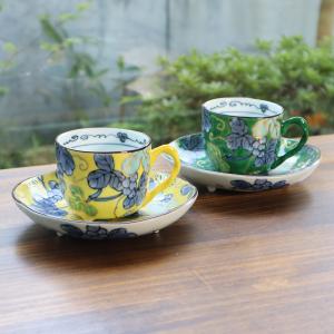 有田焼 デミタスカップ＆ソーサー 古染山水 : 有田焼 器の華 まるふく