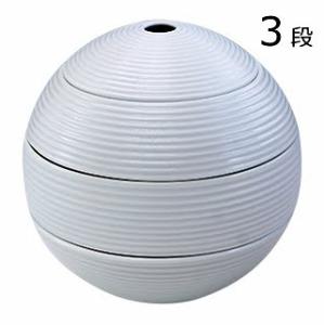 有田焼 李荘窯 珠型三段重 白磁千段...