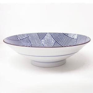 麺鉢（盛鉢）縞格子８．０寸 24.5cm｜utuwayaissin