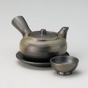 土瓶蒸しの器 黒吹き急須型土瓶むし(直火可)の詳細画像1