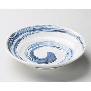 麺皿（盛皿） 粉吹青流ミツワ７．５寸 23cm｜utuwayaissin