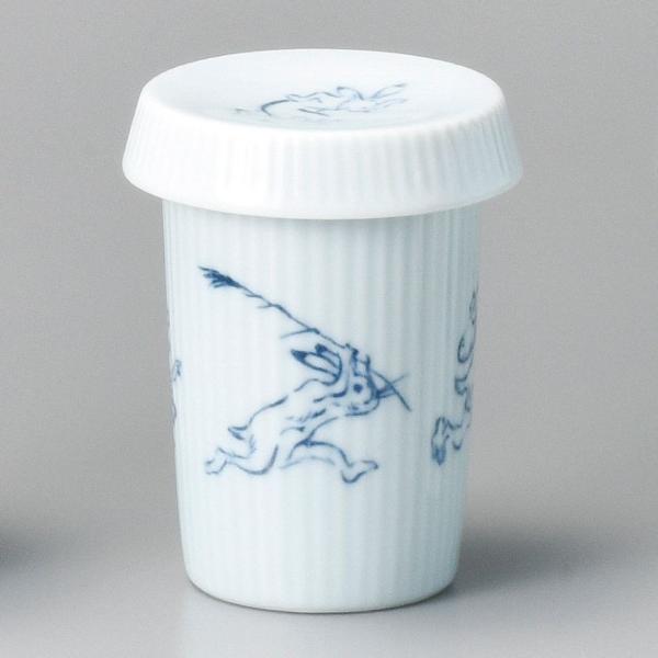 ひれ酒カップ（ふぐヒレ酒用）鳥獣戯画 喧嘩の図