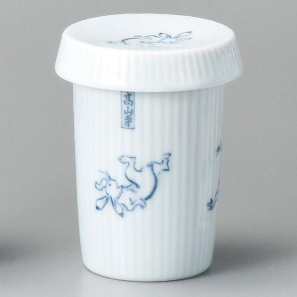 ひれ酒カップ（ふぐヒレ酒用）鳥獣戯画 相撲の図