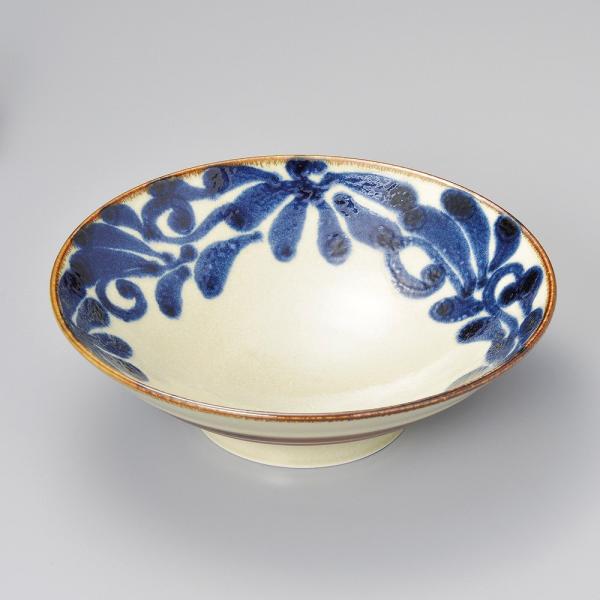 業務用麺皿（盛皿）琉球るり唐草８．０麺鉢 24.5cm
