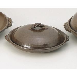 陶板 灰釉蓋付陶板7号（22．5cm）陶器製業務用 : 器屋一信