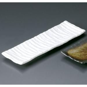 サンマ皿 白マット新長皿33.1×10.6cm業務用