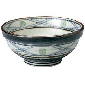 業務用そば丼/うどん鉢 飛びかんな格子 6．8玉渕丼20.4cm : 器屋一信