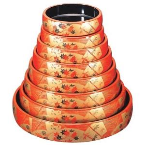 DXタイコ桶（寿司桶・すし桶）朱扇面7寸（1人用） : 器屋一信ヤフー