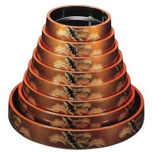 寿司桶（すし桶）DX富士桶・梨地老松尺０寸（３人用）