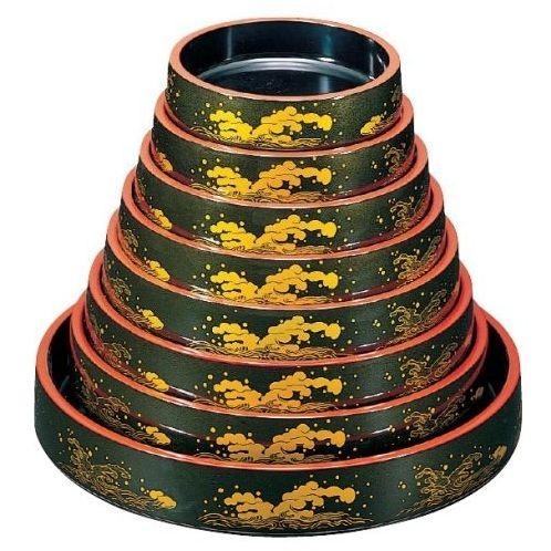 寿司桶（すし桶）DX富士桶・グリーンパール大波尺４寸（８人用）