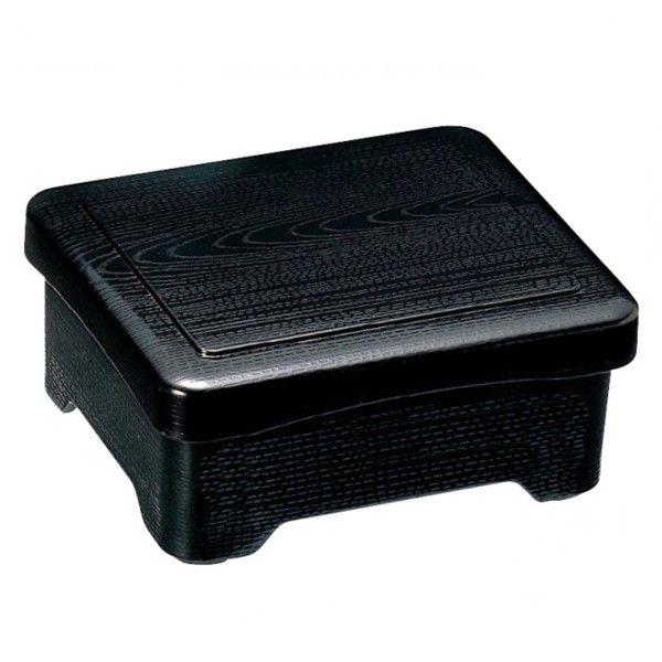 うな重の器（うな重箱）木目丼重 黒内朱 食洗器ＯＫ