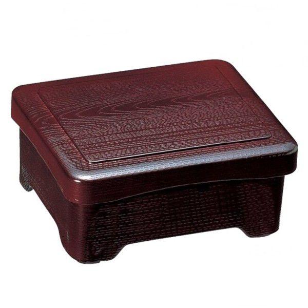 うな重の器（うな重箱）木目丼重 溜内朱 食洗機ＯＫ