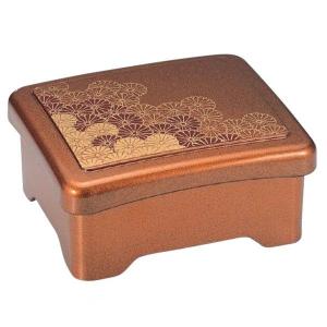 うな重の器（うな重箱）新光月丼重 柿朱金牡丹内朱 : 器屋一信ヤフー店
